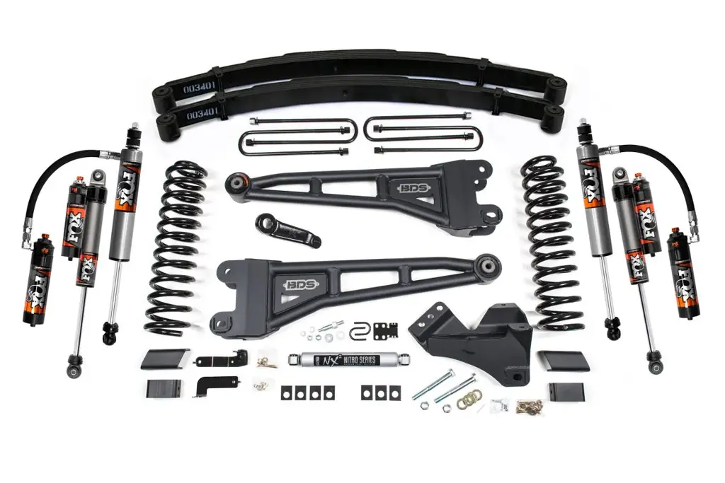 4 Inch Lift Kit w/ Radius Arm | Ford F250/F350 Super Duty (2017-2019) 4WD Diesel | Leaf Springs | FOX 2.5 Performance Elite | BDS Suspension image 2