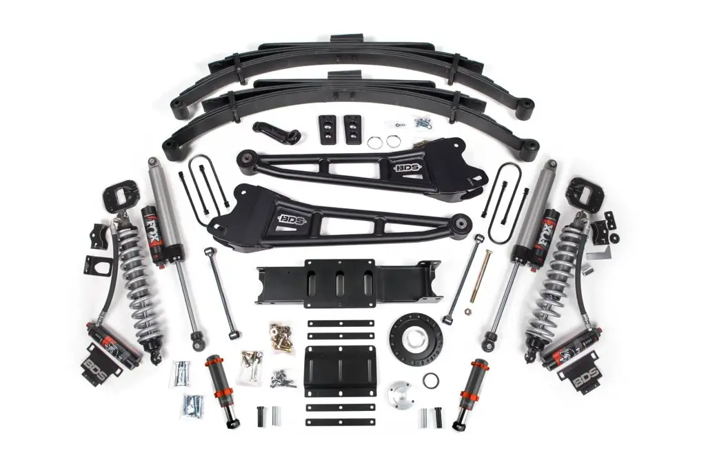6 Inch Lift Kit w/ Radius Arm | FOX 2.5 Coil-Over Conversion Performance Elite | Ram 3500 (2013-2018) 4WD Diesel | Leaf Springs | FOX 2.0 Hydro Bump Stop | 8-Bolt | BDS Suspension image 2