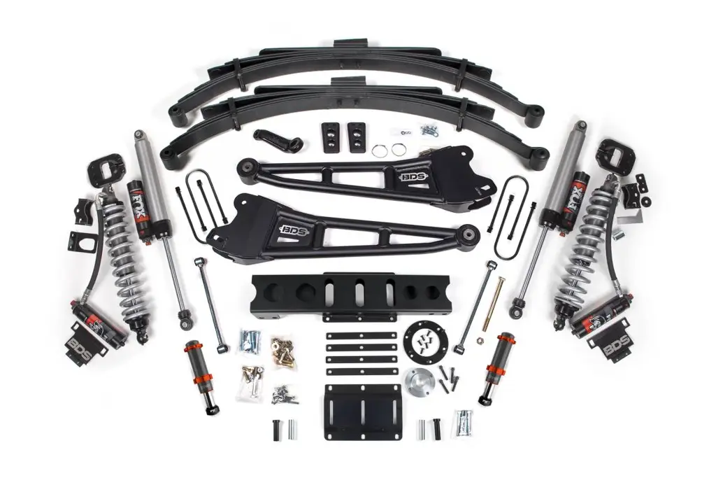 6 Inch Lift Kit w/ Radius Arm | FOX 2.5 Coil-Over Conversion Performance Elite | Ram 3500 (2013-2018) 4WD Diesel | Leaf Springs | FOX 2.0 Hydro Bump Stop | 6-Bolt | BDS Suspension image 2