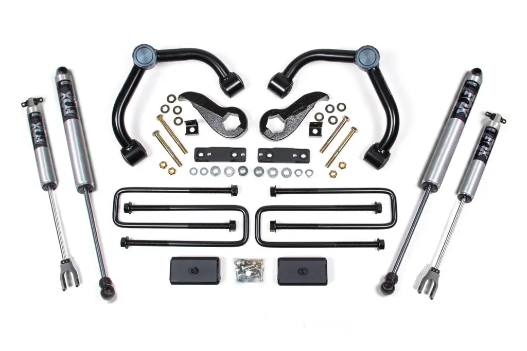 3 Inch Lift Kit | 2020-2026 Chevy Silverado/GMC Sierra 2500HD/3500HD 4WD | 2 In Block w/o Overload | FOX 2.5 Performance Series HTO | BDS Suspension