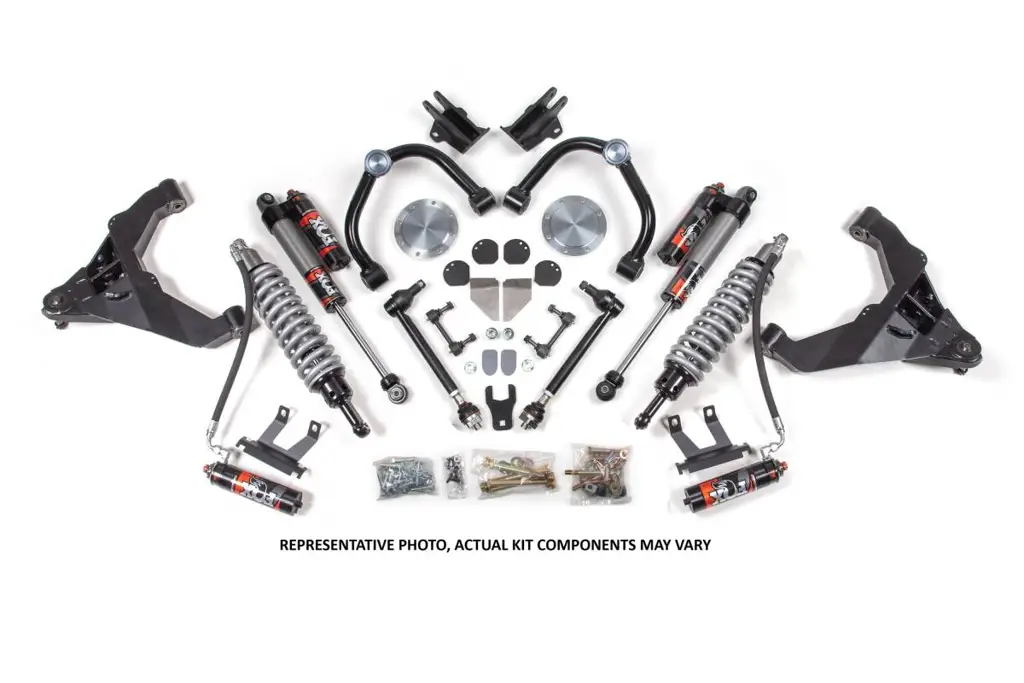 3 Inch FOX Coilover Conversion Lift Kit | Chevy Silverado/GMC Sierra 2500HD/3500HD Diesel 4WD (2011-2019) | Stock Rear | FOX 2.5 Performance Elite Rear Shocks | BDS Suspension image 2