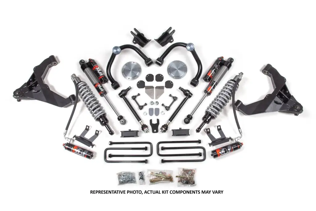 3 Inch FOX Coilover Conversion Lift Kit | Chevy Silverado/GMC Sierra 2500HD/3500HD Diesel 4WD (2011-2019) | Block Kit w/ Factory Overload | FOX 2.5 Performance Elite Rear Shocks | BDS Suspension image 2