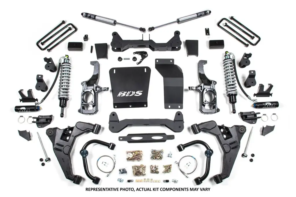 6.5 Inch Lift Kit | FOX 2.5 Coilover Conversion | Chevy Silverado/GMC Sierra 2500HD/3500HD (2011-2019) Diesel | 3" Block No Overload | FOX 2.0 Performance Series Rear | BDS Suspension image 2