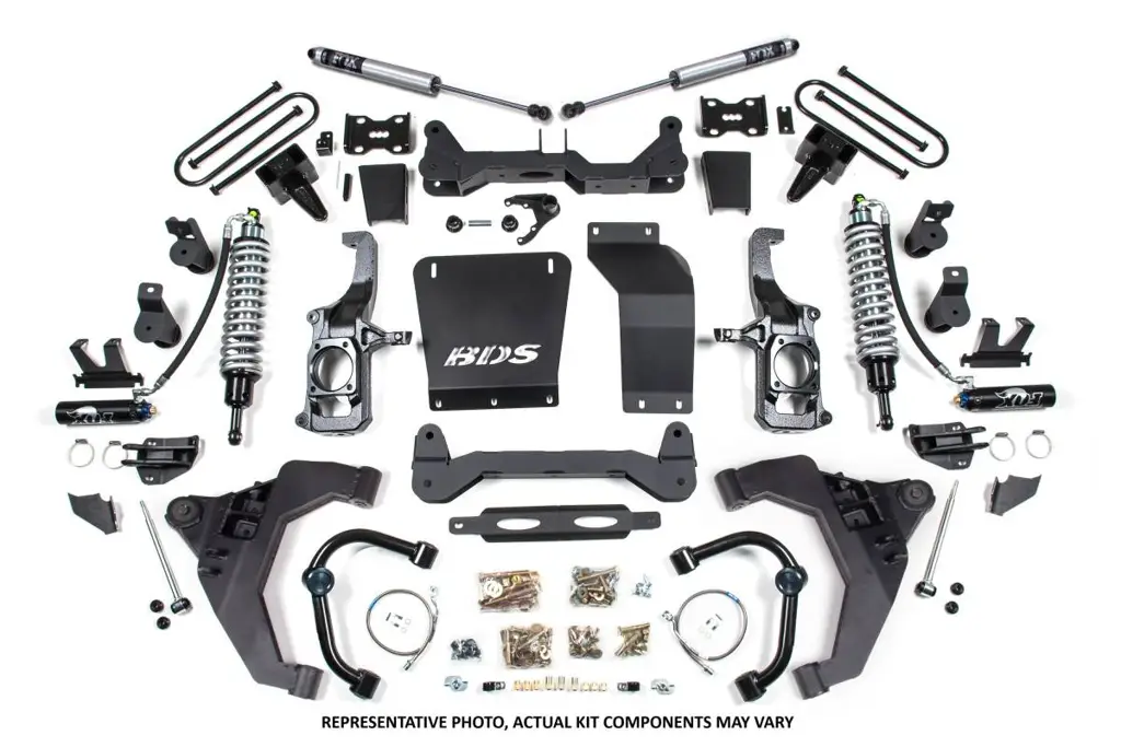 6.5 Inch Lift Kit | FOX 2.5 Coilover Conversion | Chevy Silverado/GMC Sierra 2500HD/3500HD (2011-2019) Diesel | 3" Block w/ Overload | FOX 2.0 Performance Series Rear | BDS Suspension