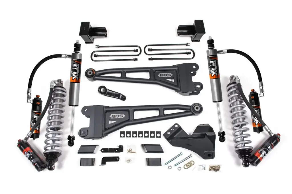 4 Inch Lift Kit w/ Radius Arms | FOX 2.5 Performance Elite Coilover Conversion | Ford F450 Super Duty (2020-2022) 4WD | Rear FOX 2.5 Performance Series | BDS Suspension
