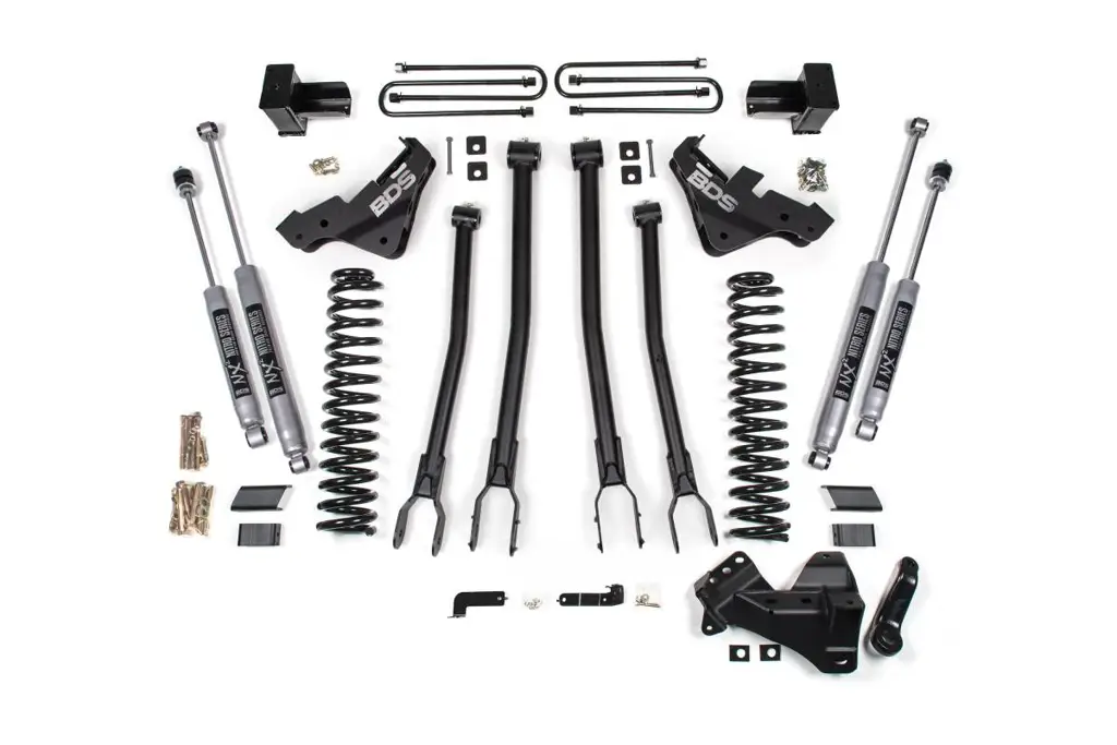 4 Inch 4-Link Lift Kit | Ford F-450 Super Duty (2023-2026) 4WD | FOX 2.0 Performance Series Shocks | BDS Suspension