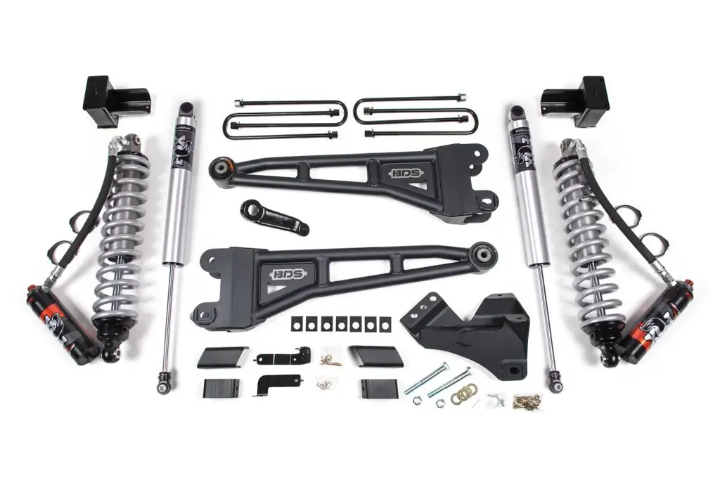 4 Inch Lift Kit w/ Radius Arms | FOX 2.5 Performance Elite Front Coilover | Ford F-450 Super Duty (2023-2026) 4WD | w/ FOX 2.5 Performance Series Rear Shocks | BDS Suspension image 2