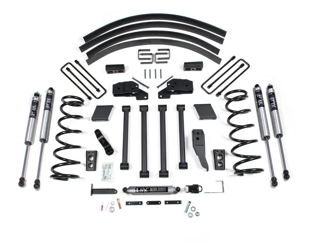 5 Inch Lift Kit | 1994-1999 Dodge Ram 1500 4WD | Block Kit & Add-A-Leaf | FOX 2.0 Performance Series Shocks | BDS Suspension image 2