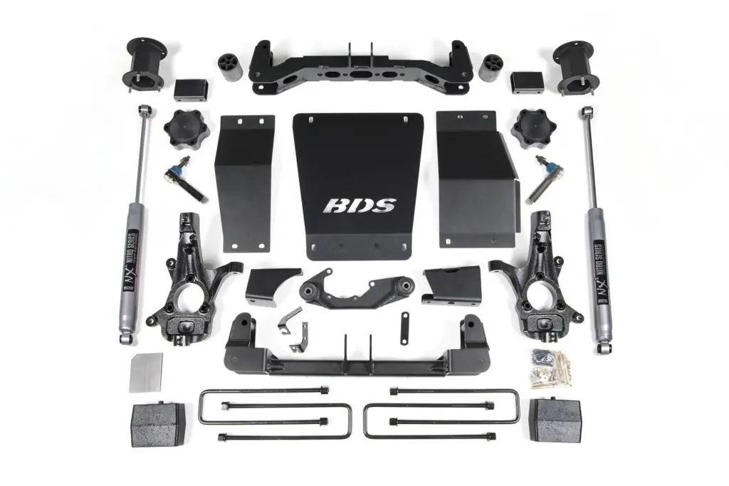 4.5 Inch Lift Kit | 2014-2018 Chevy Silverado & GMC Sierra 1500 4WD | 3" Block | NX2 Nitro | Aluminum/Stamped Steel Control Arms | BDS Suspension image 2