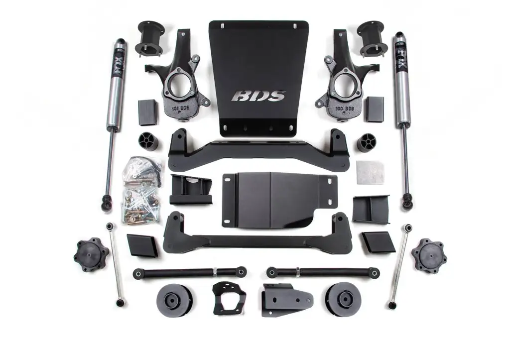 4.5 Inch Lift Kit | 2" Rear Coil Spacer w/ FOX 2.0 Performance Series Shocks | 2007-2014 Chevy/GMC Avalanche, Suburban, Tahoe, Yukon 1500 4WD | BDS Suspension