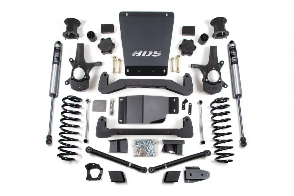 6.5 Inch Lift Kit | 2007-2014 Chevy/GMC Avalanche, Suburban, Tahoe & Yukon 1500 4WD | w/ FOX 2.0 Performance Series Rear Shocks | BDS Suspension