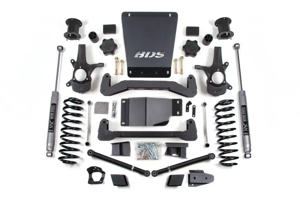 6.5 Inch Lift Kit | 2007-2014 Chevy/GMC Avalanche, Suburban, Tahoe & Yukon 1500 4WD | w/ NX2 Nitro Series Rear Shocks | BDS Suspension image 2