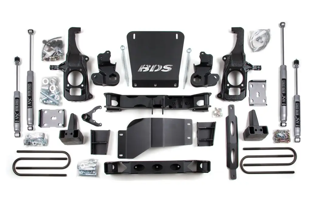 6.5 Inch Lift Kit | 2011-2019 Chevy Silverado/GMC Sierra 2500HD/3500 | 4" Rear Block Kit | NX2 Nitro Series | BDS Suspension image 2