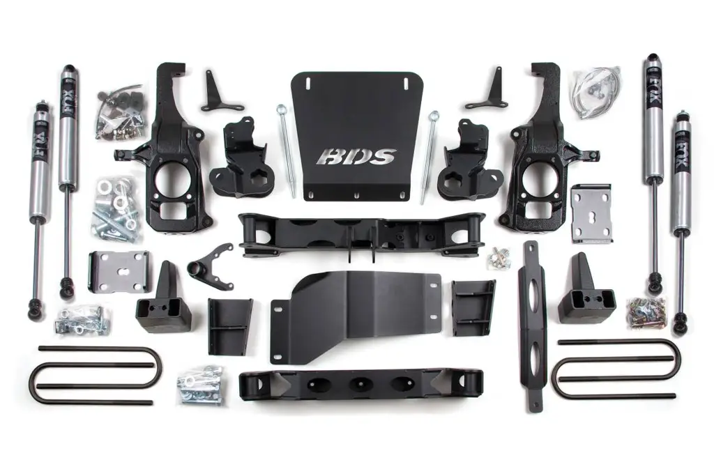6.5 Inch Lift Kit | 2011-2019 Chevy Silverado/GMC Sierra 2500HD/3500 | 5" Rear Block Kit w/o Overload | FOX 2.0 Performance Series | BDS Suspension image 2