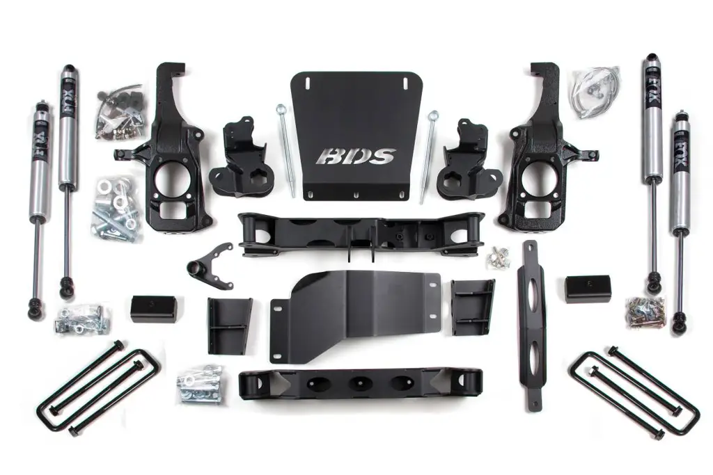 6.5 Inch Lift Kit | 2011-2019 Chevy Silverado/GMC Sierra 2500HD/3500 | 3" Rear Block Kit w/ Overload | FOX 2.0 Performance Series | BDS Suspension image 2