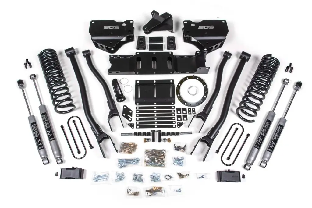 4 Inch Lift Kit w/ 4-Link | Ram 3500 Diesel (2019-2024) 4WD | 6-Bolt | NX2 Nitro Series Shocks | BDS Suspension