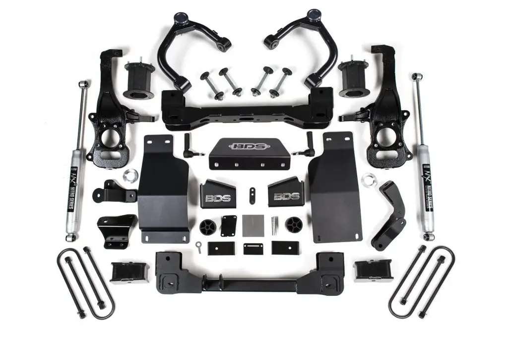 4 Inch Lift Kit | Chevy Silverado & GMC Sierra 1500 (2025-2026) 4WD Diesel | FOX 2.0 Front & Rear Shocks | BDS Suspension