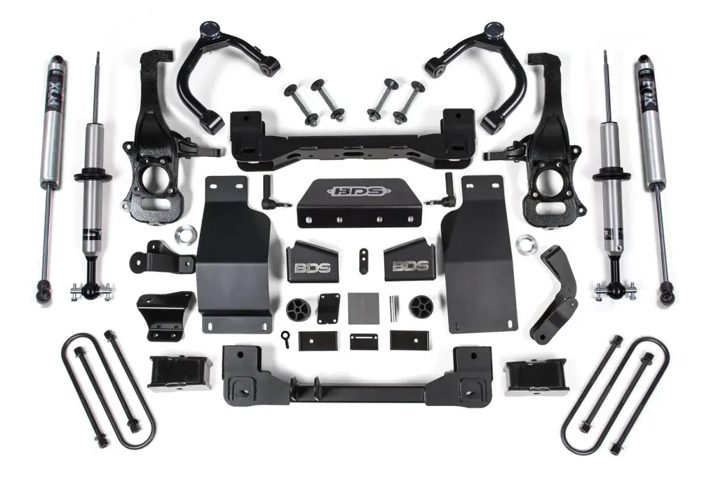4 Inch Lift Kit | Chevy Silverado & GMC Sierra 1500 (2025-2026) 4WD Diesel | FOX 2.0 Front & Rear Shocks | BDS Suspension image 2