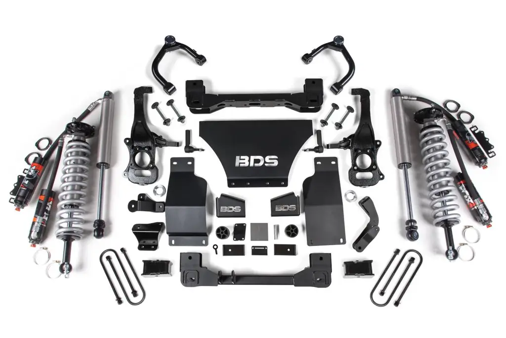 2.5 Inch Lift Kit | FOX 2.5 Performance Elite Coil-Over | Chevy Trail Boss / GMC AT4 1500 (2025-2026) 4WD Diesel | FOX 2.5 Rear Shocks | BDS Suspension