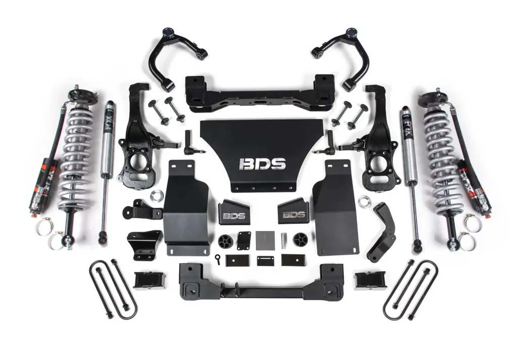 2.5 Inch Lift Kit | FOX 2.5 Performance Elite Coil-Over | Chevy Trail Boss / GMC AT4 1500 (2025-2026) 4WD Diesel | FOX 2.0 Rear Shocks | BDS Suspension image 2