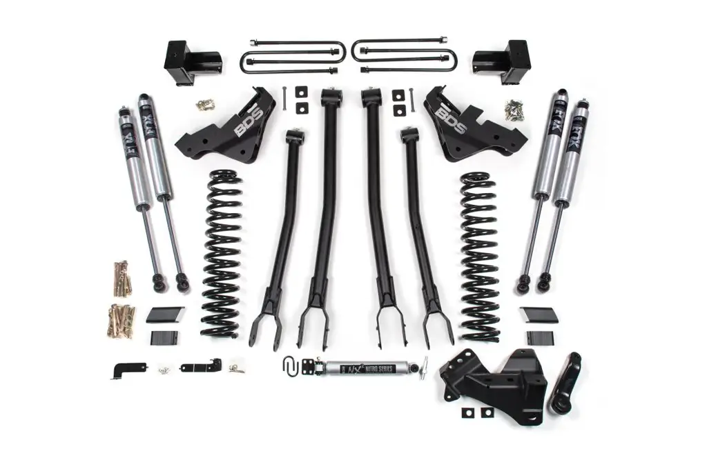 5 Inch 4-Link Lift Kit | Ford F350 Super Duty DRW Diesel (2023-2026) 4WD | FOX 2.0 Performance Series Shocks | BDS Suspension image 2