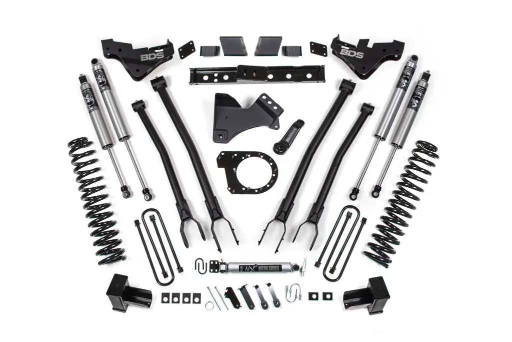 7 Inch Lift Kit w/ 4-Link | Ford F250/F350 Super Duty (2023-2026) 4WD Diesel | Block Kit | FOX 2.5 Performance Series HTO | BDS Suspension image 2