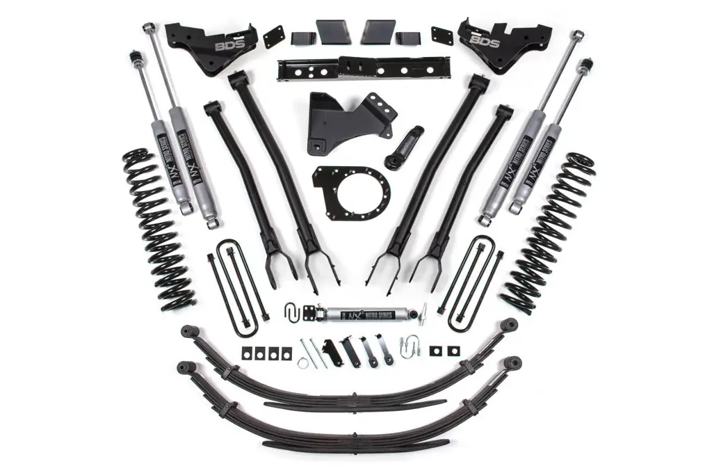 7 Inch Lift Kit w/ 4-Link | Ford F250/F350 Super Duty (2023-2026) 4WD Diesel | Leaf Springs | NX2 Nitro Series | BDS Suspension image 2