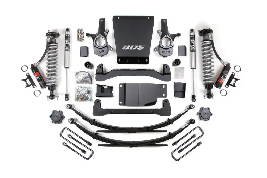 4 Inch Lift Kit | Leaf Springs & FOX 2.0 Performance Series Coilover | Chevy Silverado/GMC Sierra 1500 (2007-2013) 4WD | BDS Suspension image 2