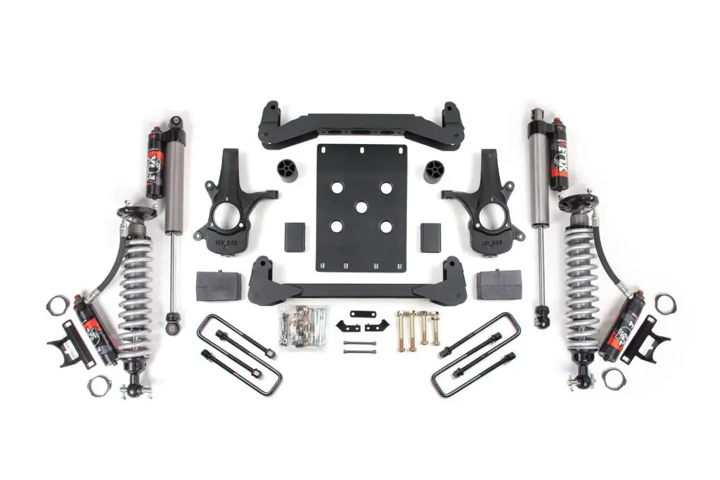 4 Inch Lift Kit | Block Kit & FOX 2.5 Performance Elite Shocks | 2007-2013 Chevy Silverado/GMC Sierra 1500 2WD | BDS Suspension image 2