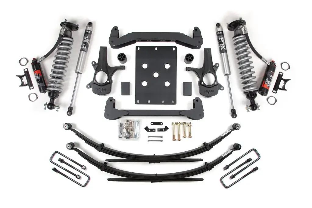 4 Inch Lift Kit | Leaf Springs & FOX 2.0 Performance Series Shocks | 2007-2013 Chevy Silverado/GMC Sierra 1500 2WD | BDS Suspension image 2