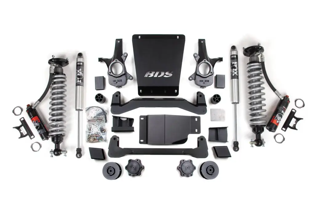 4 Inch Lift Kit | FOX 2.5 Performance Elite Coil-Over | 2007-2014 Chevy/GMC Avalanche, Suburban, Tahoe, Yukon 1500 4WD | 2 Inch Rear Coil Spacer | BDS Suspension