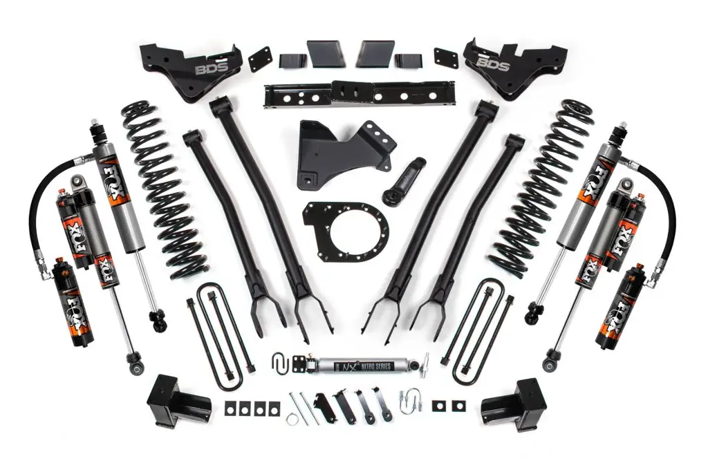 7 Inch 4-Link Lift Kit | Ford F350 Super Duty DRW (2023-2026) Diesel 4WD | FOX 2.5 Performance Elite Shocks | BDS Suspension image 2