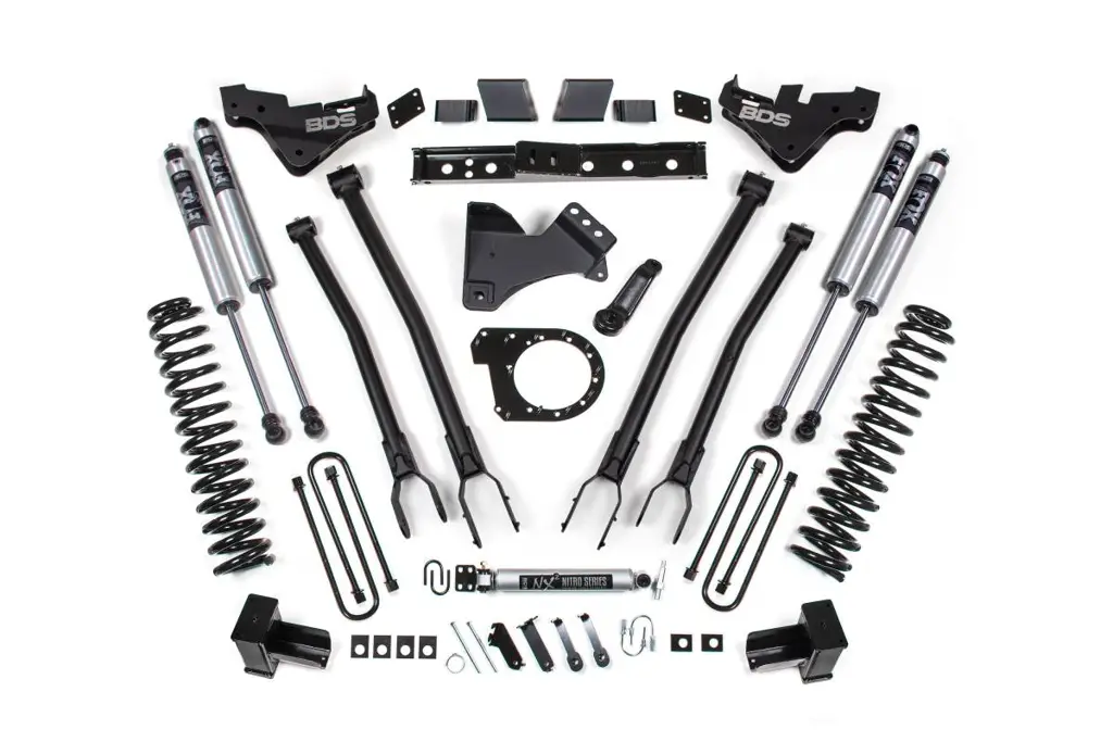 7 Inch 4-Link Lift Kit | Ford F350 Super Duty DRW (2023-2026) Diesel 4WD | FOX 2.0 Performance Series Shocks | BDS Suspension image 2