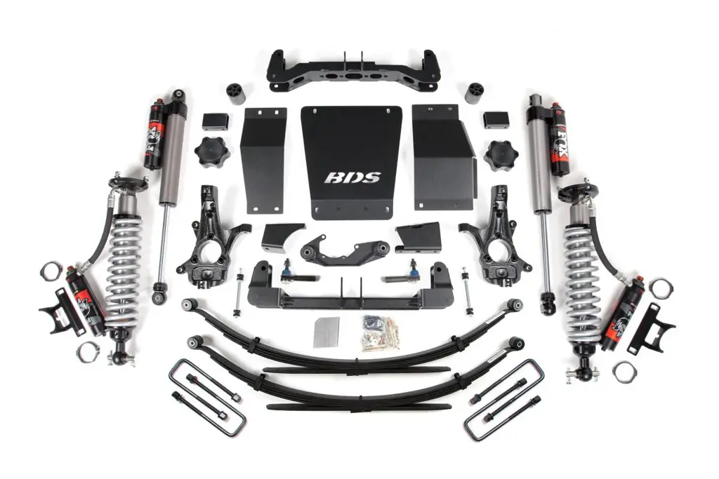 6 Inch Lift Kit | Glide-Ride Leaf Springs | FOX 2.5 Performance Elite Coilover | Cast Steel Control Arms | Chevy Silverado / GMC Sierra 1500 (2014-2018) 4WD | BDS Suspension image 2