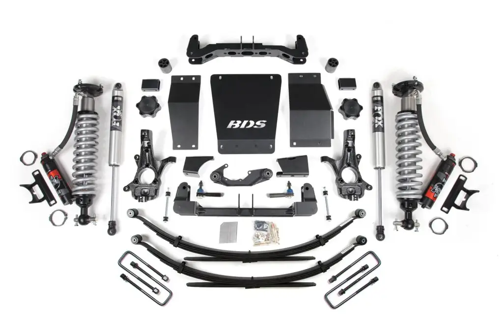 6 Inch Lift Kit | Glide-Ride Leaf Springs | FOX 2.0 Performance Series | Aluminum / Stamped Steel Control Arms | Chevy Silverado / GMC Sierra 1500 (2014-2018) 4WD | BDS Suspension image 2