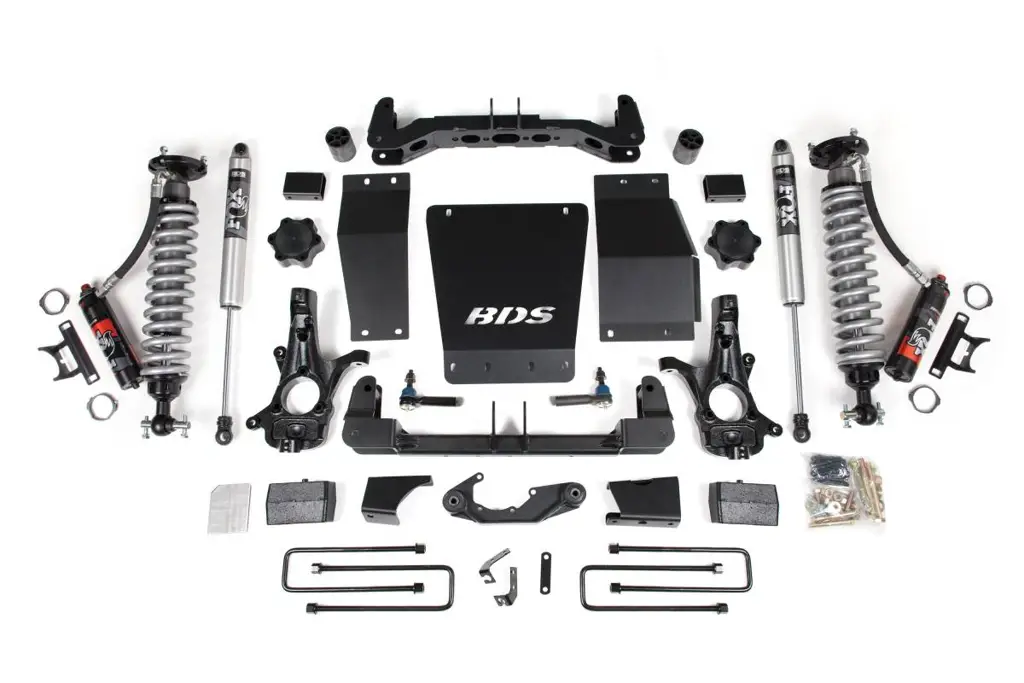 4 Inch Lift Kit | Leaf Springs | FOX 2.0 Performance Series | Cast Steel Control Arms | Chevy Silverado / GMC Sierra 1500 (2014-2018) 4WD | BDS Suspension
