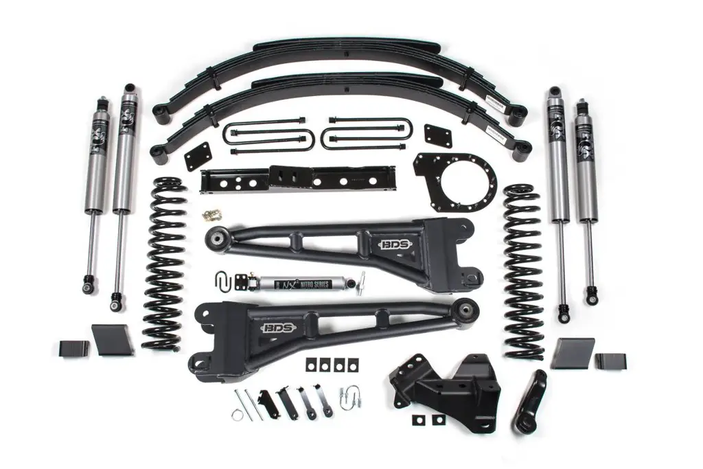 7 Inch Radius Arm Lift Kit | Ford F250/F350 Super Duty (2023-2026) Diesel 4WD | Leaf Springs | FOX 2.5 Performance Series HTO | BDS Suspension image 2