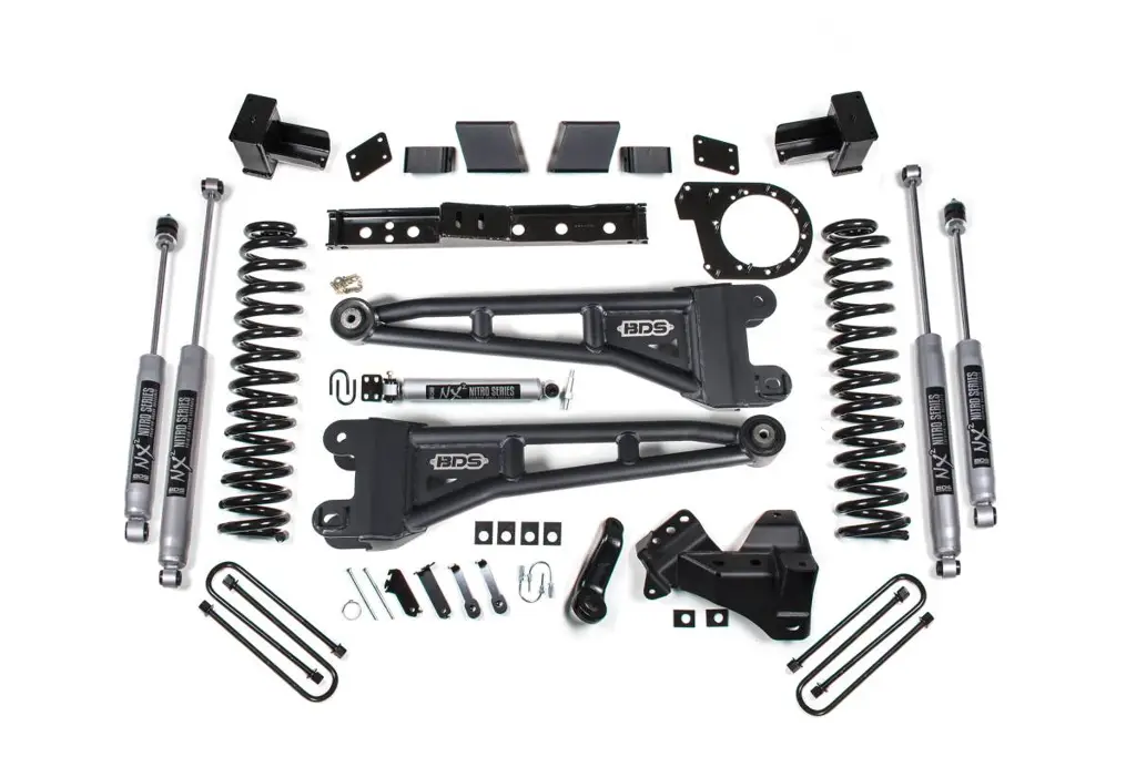 7 Inch Lift Kit w/ Radius Arms | Ford F350 Super Duty DRW 4WD Diesel (2023-2026) | FOX 2.0 Performance Series Shocks | BDS Suspension