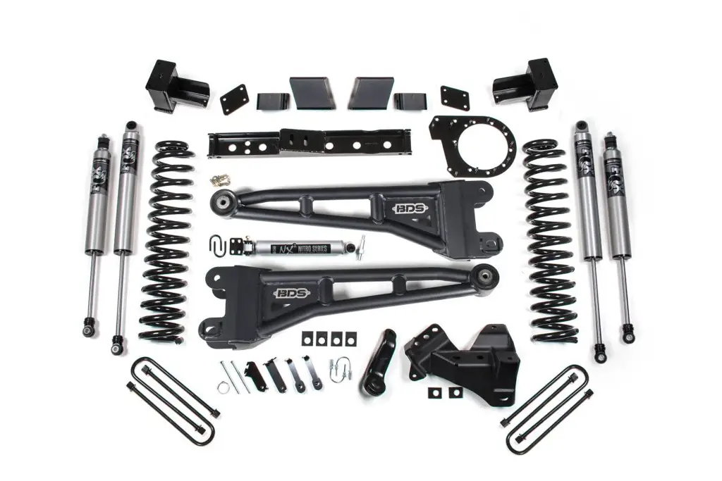 7 Inch Lift Kit w/ Radius Arms | Ford F350 Super Duty DRW 4WD Diesel (2023-2026) | FOX 2.5 Performance Series HTO Shocks | BDS Suspension image 2
