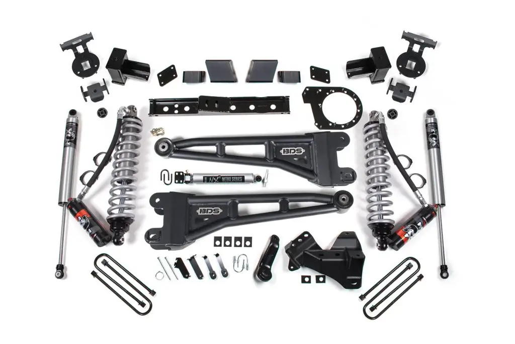 7 Inch Lift Kit w/ Radius Arm | FOX 2.5 Performance Series HTO Coilover | Ford F350 Super Duty DRW (2023-2026) 4WD Diesel | BDS Suspension