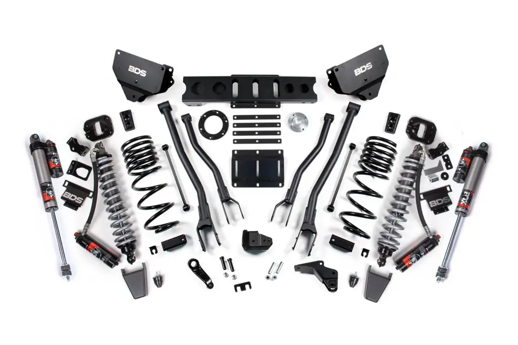 4 Inch 4-Link Lift Kit w/ FOX 2.5 Coil-Over Conversion Performance Elite | Ram 2500 2014-2018 4WD Diesel | Rubber Bump Stop | BDS Suspension