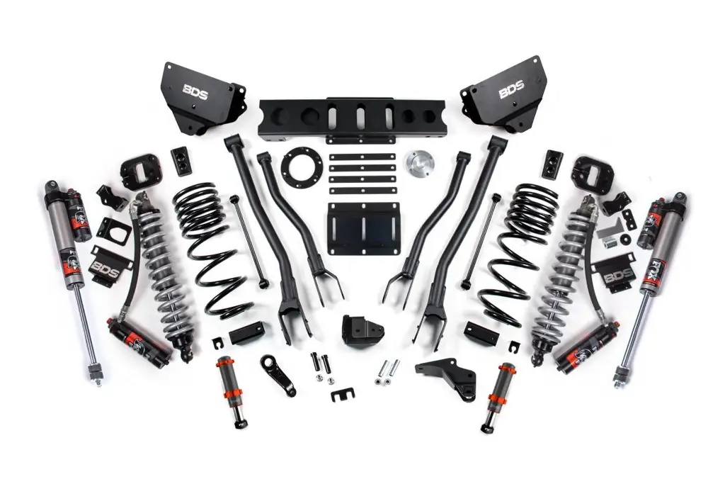4 Inch 4-Link Lift Kit w/ FOX 2.5 Coil-Over Conversion Performance Elite | Ram 2500 2014-2018 4WD Diesel | FOX 2.0 Hydro Bump Stop | BDS Suspension image 2