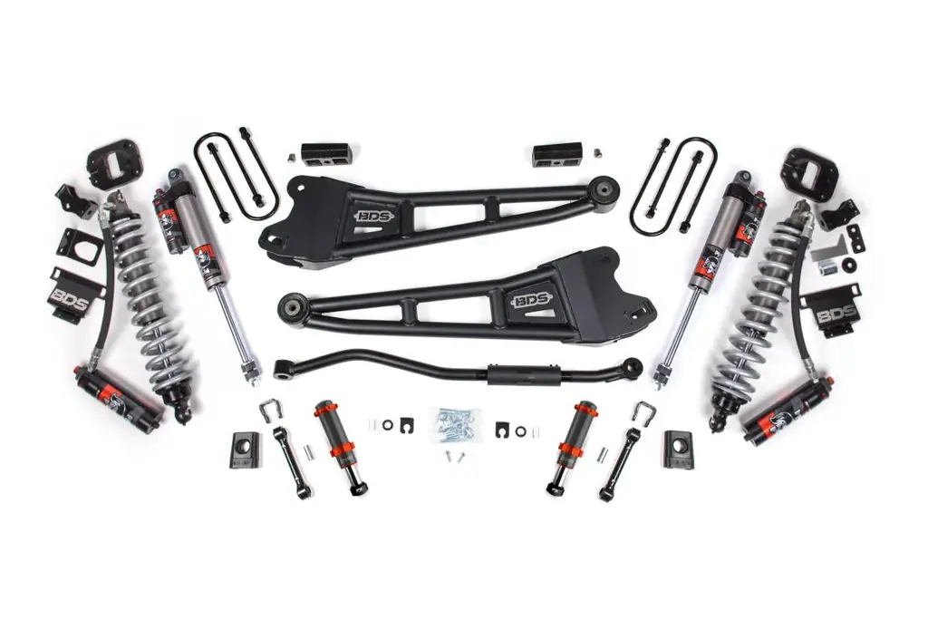 3 Inch Lift Kit w/ Radius Arm | FOX 2.5 Coil-Over Conversion Performance Elite | Ram 3500 (2013-2018) 4WD Diesel | FOX 2.0 Hydro Bump Stop | BDS Suspension image 2