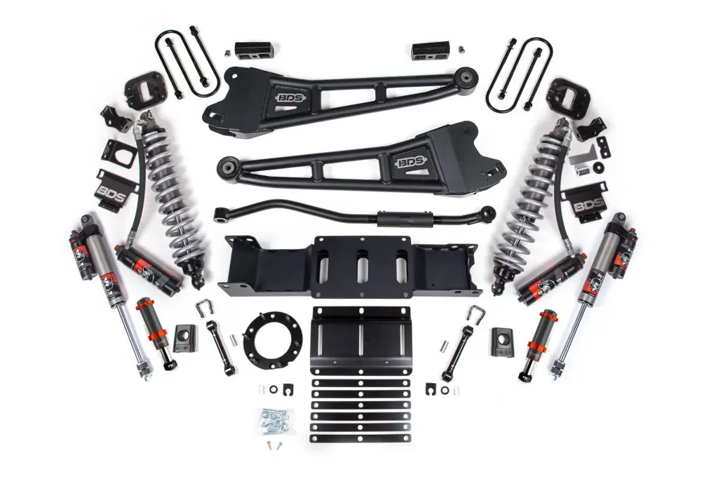 3 Inch Lift Kit w/ Radius Arm & FOX 2.5 Coilover Conversion | Ram 3500 4WD Diesel (2019-2024) | 2in Block w/ Overload | FOX 2.0 Hydro Bump Stop | 6-Bolt | BDS Suspension image 2