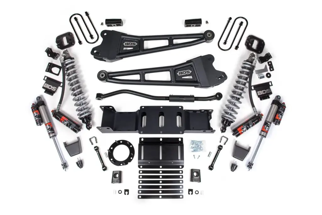 3 Inch Lift Kit w/ Radius Arm & FOX 2.5 Coilover Conversion | Ram 3500 4WD Diesel (2019-2024) | 2in Block w/o Overload | FOX 2.0 Hydro Bump Stop | 6-Bolt | BDS Suspension