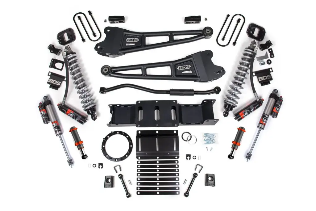 3 Inch Lift Kit w/ Radius Arm & FOX 2.5 Coilover Conversion | Ram 3500 4WD Diesel (2019-2024) | 2in Block w/o Overload | FOX 2.0 Hydro Bump Stop | 8-Bolt | BDS Suspension image 2