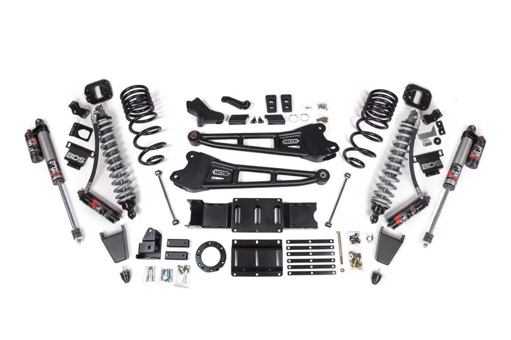 4 Inch Lift Kit w/ Radius Arm | FOX 2.5 Coil-Over Conversion Performance Elite | Ram 2500 (2019-2024) 4WD Diesel | Rubber Bump Stop | BDS Suspension