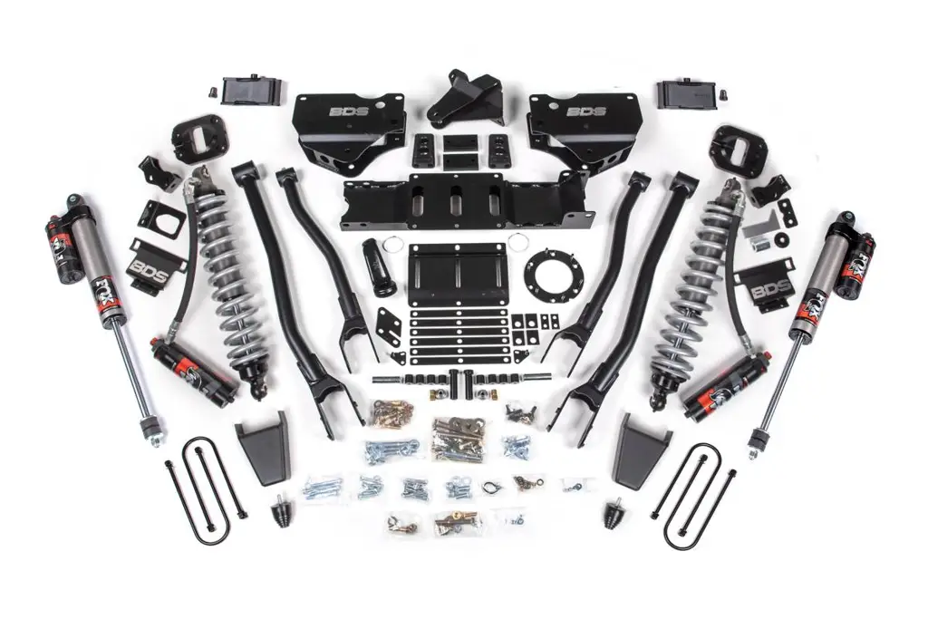 4 Inch 4-Link Lift Kit | FOX 2.5 Coil-Over Conversion Performance Elite | Ram 3500 Diesel 4WD (2019-2024) | 2in Block w/o Overload | Rubber Bump Stop | 6-Bolt | BDS Suspension