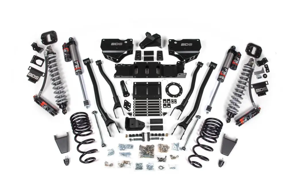 4 Inch 4-Link Lift Kit | FOX 2.5 Performance Elite Coil-Over Conversion | Ram 2500 (2019-2024) 4WD Diesel | FOX 2.0 Hydro Bump Stop | BDS Suspension
