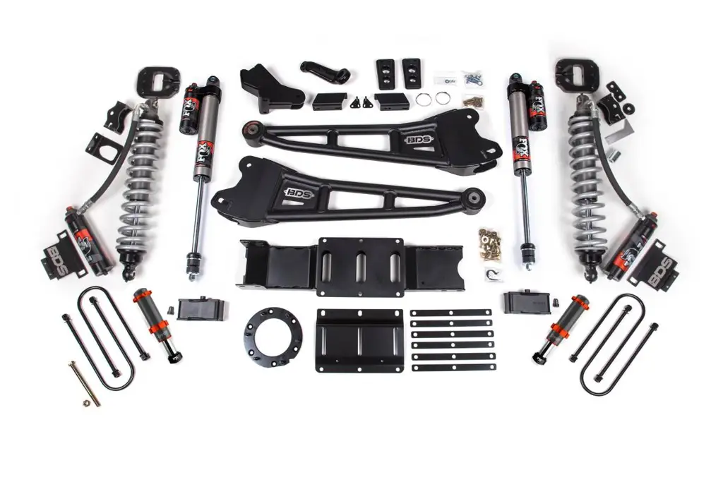 6 Inch Lift Kit w/ Radius Arm | FOX 2.5 Coil-Over Conversion Performance Elite | Ram 3500 (2019-2024) 4WD Diesel | 5in Block w/ Overload | FOX 2.0 Hydro Bump Stop | 6-Bolt | BDS Suspension image 2